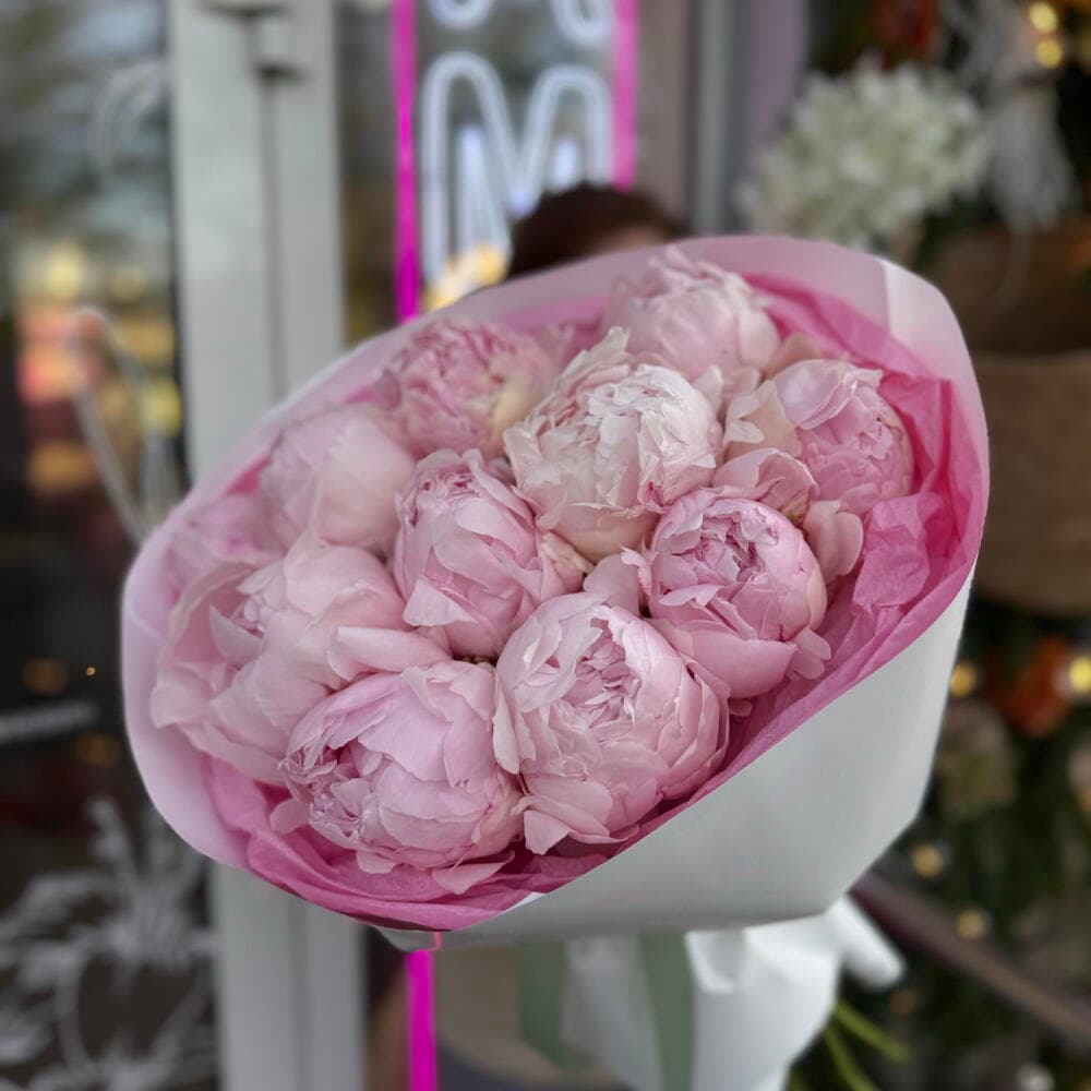 «Розовый дофамин» 🌸 — 11 премиальных пионов — фото 2