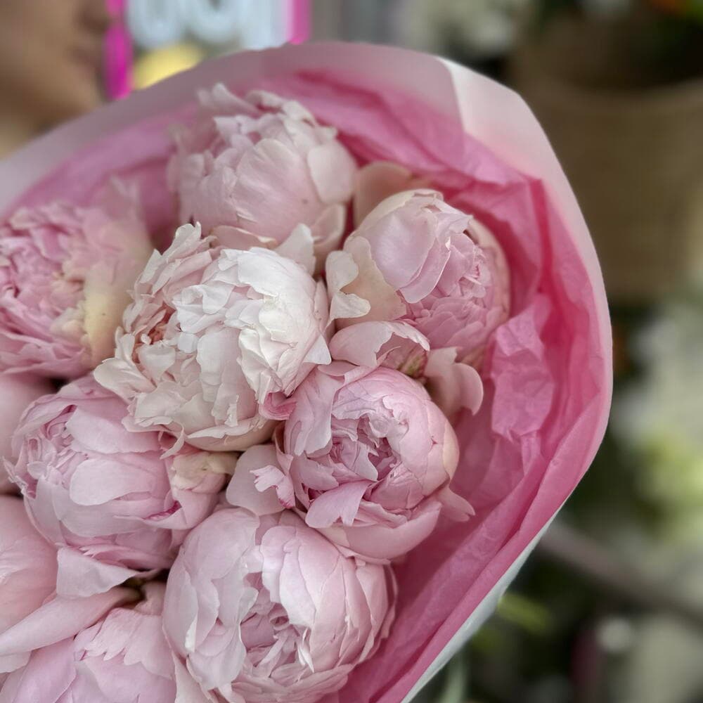 «Розовый дофамин» 🌸 — 11 премиальных пионов — фото 4