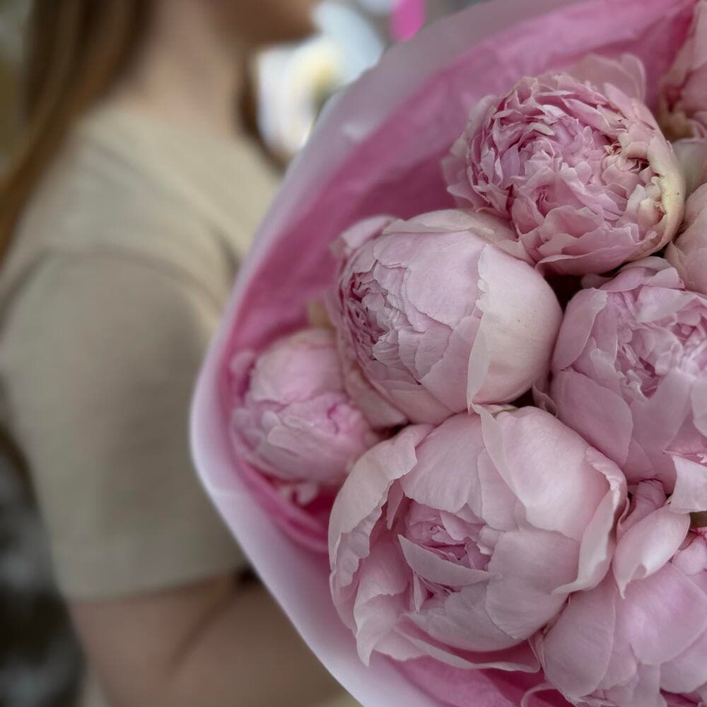 «Розовый дофамин» 🌸 — 11 премиальных пионов — фото 6