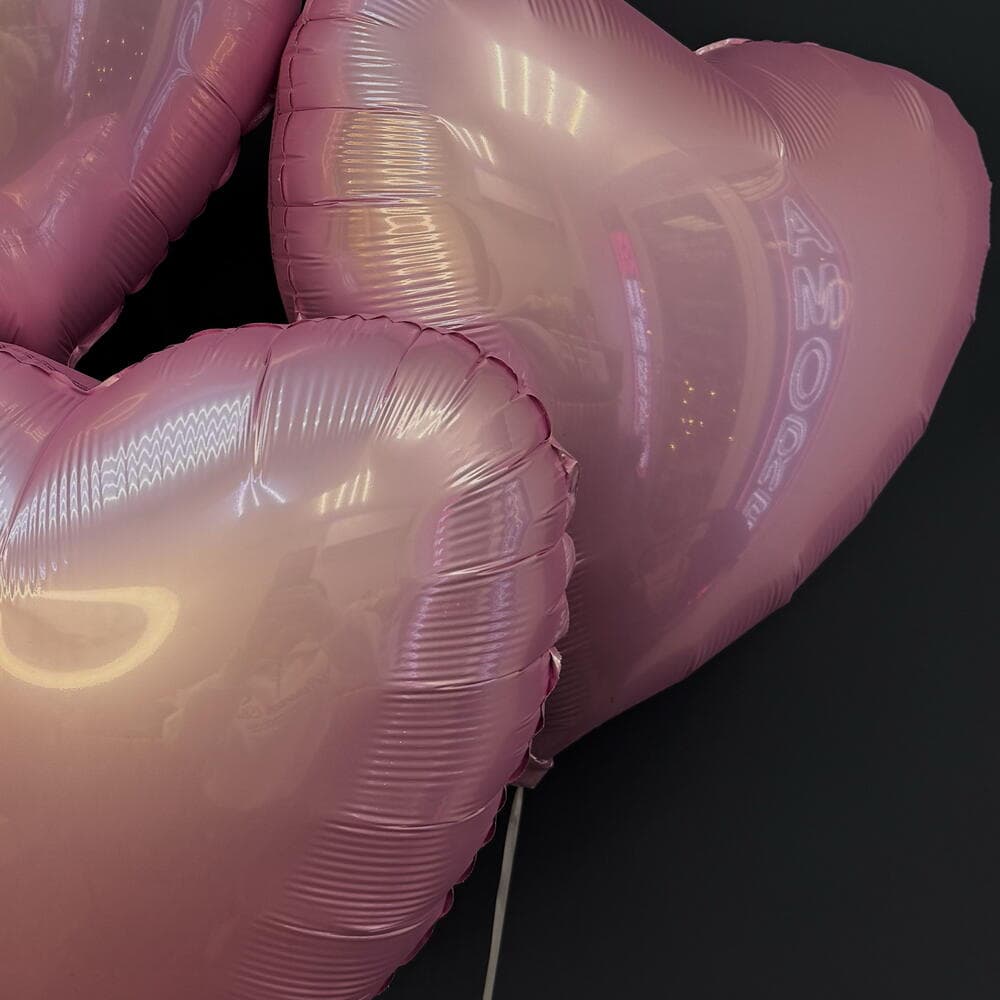 Шары «Скажи это сердцем💗» — 3 фольгированных сердца, 30 см — фото 3